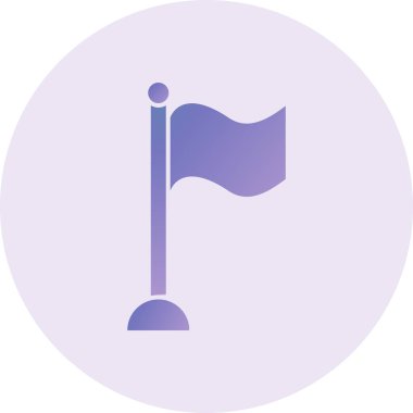 Bir bayrak simgesinin vektör illüstrasyonu