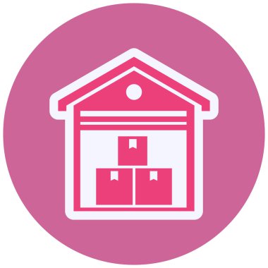 Depo. Web simgesi basit illüstrasyon