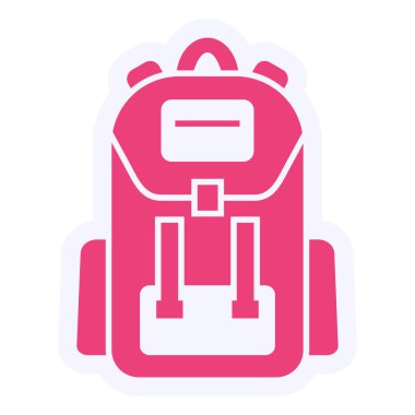 Sırt çantası. Web simgesi basit illüstrasyon