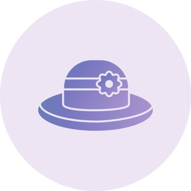 woman hat, web icon simple illustration