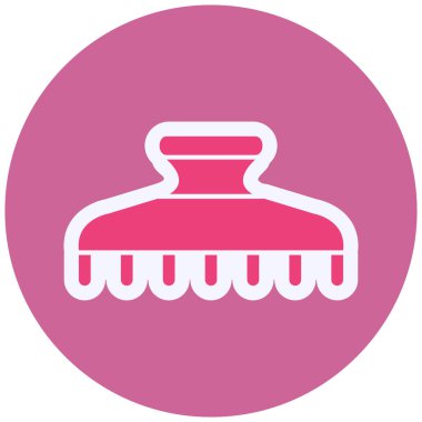 Saç Kıskacı Vektör Kabartma Simgesi Tasarımı 