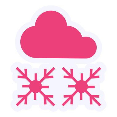 Kar yağışı. Web simgesi basit tasarım