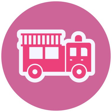 Otobüs. Web simgesi basit illüstrasyon