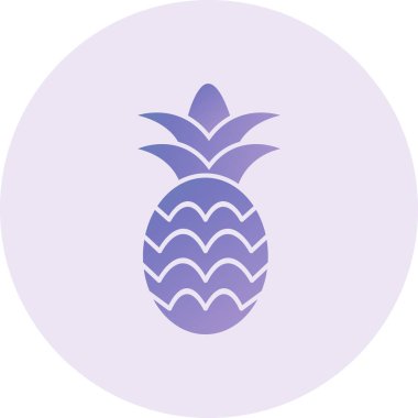 pineapple icon, simple illustration. flat design style