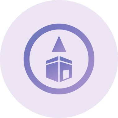 Qibla  web icon vector illustration