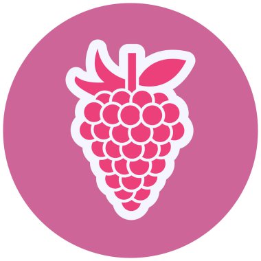 grapes, web icon simple illustration