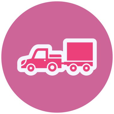 Yük kamyonu. Web simgesi basit illüstrasyon