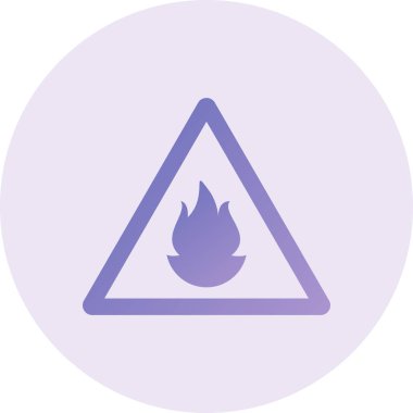 Yanıcı Vektör Kabartma Simgesi Tasarımı 