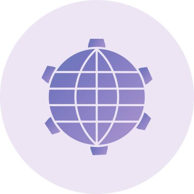 Siber uzay. Web simgesi basit tasarım