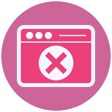 İptal et. Web simgesi basit illüstrasyon