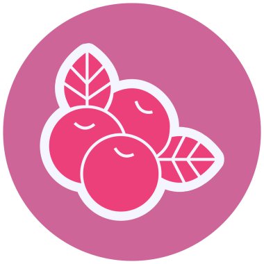 cranberry icon, simple illustration graphic design