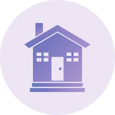 Ev Vektörü Kabartma Simgesi Tasarımı