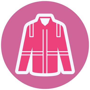 Ateş Ceketi Vektörü Kabartma Simgesi Tasarımı 