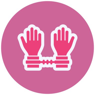 Tutuklama. Web simgesi basit illüstrasyon
