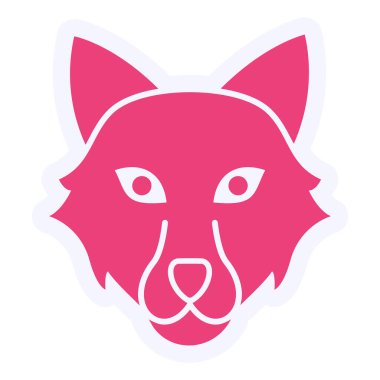 Wolf web icon vector illustration