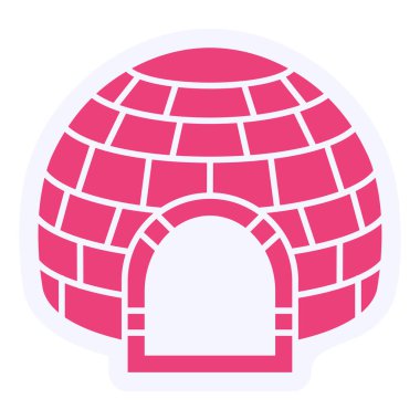 Igloo web illustration, simple icon