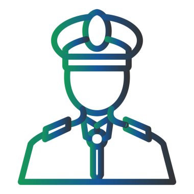 Captain  web icon vector illustration