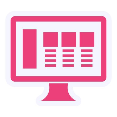 computer. web icon simple illustration. Web Interface