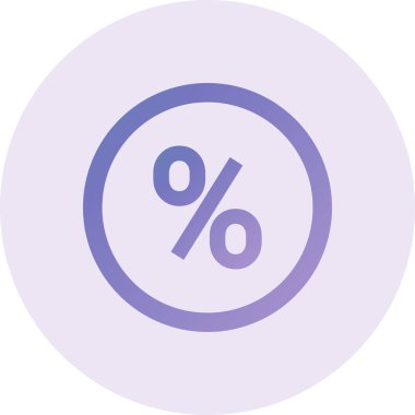 - Yüzde. Web simgesi basit illüstrasyon