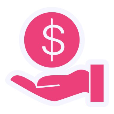 dollar symbol icon, vector illustration. Loan