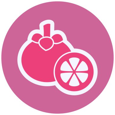 Mangosteen Vector Glyph Icon Design