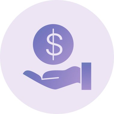 dollar symbol icon, vector illustration. Loan
