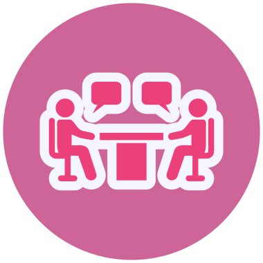 Meeting Vector Glyph Icon Design