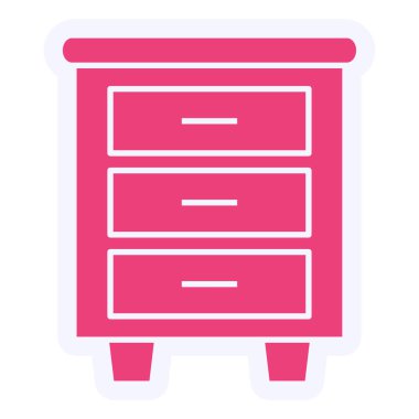 Drawers web icon vector illustration