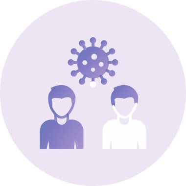 Virus Transmission Vector Glyph Icon Design