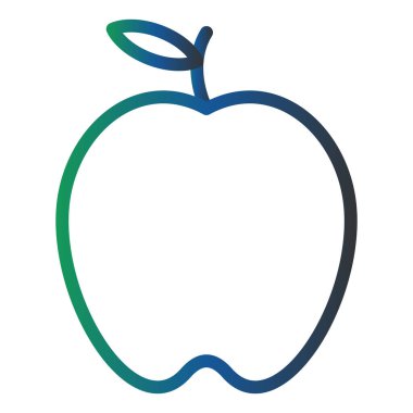 Elma. Web simgesi vektör illüstrasyonu