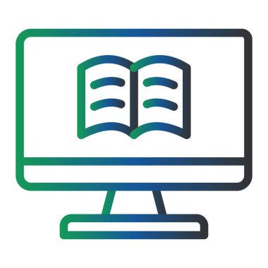 E-Learning Vector Glyph Icon Design