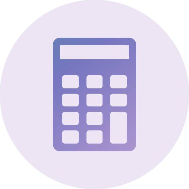 hesap makinesi web simgesi, basit vektör illüstrasyonu