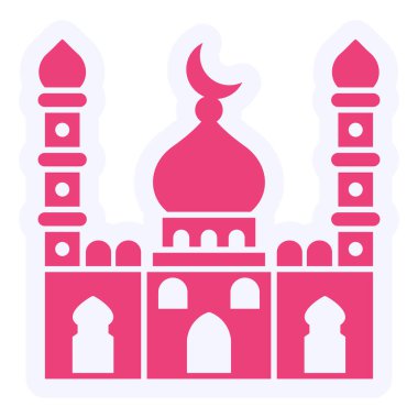 cami web simgesi vektör illüstrasyonu