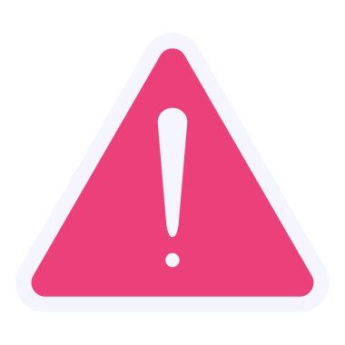 exclamation mark icon. flat illustration of warning alert vector icons for web. Warning 
