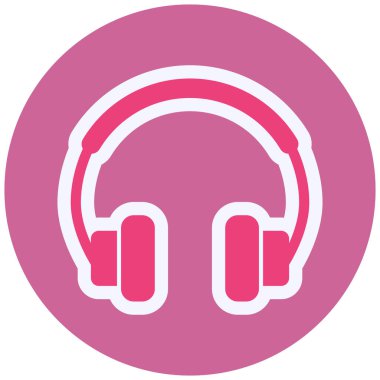 Kulaklıklar Vektör Şekil Simgesi Tasarımı