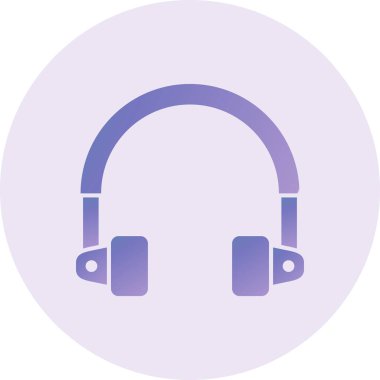 Kulaklıklar. Web simgesi vektör illüstrasyonu