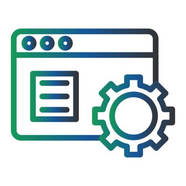 Pencere Vektörü Şekil Simgesi Tasarımı