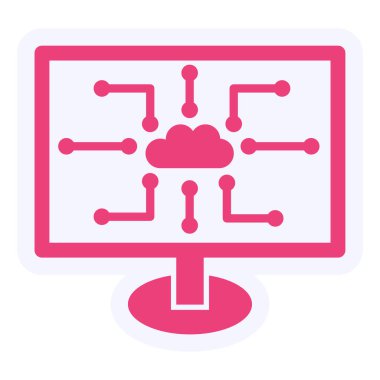 şebeke. Web simgesi basit illüstrasyon