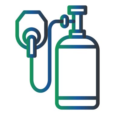 Oxygen web icon vector illustration