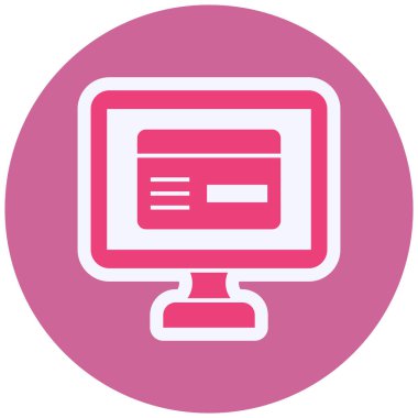 Çevrimiçi Ödeme Vektörü Glyph Simgesi Tasarımı