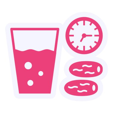 Iftar  web icon vector illustration