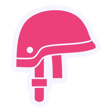 Miğfer. Web simgesi basit illüstrasyon