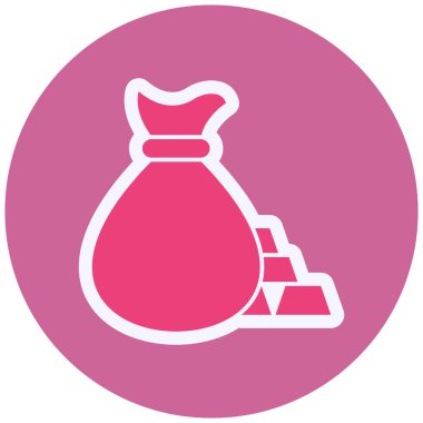 money bag icon, web icon illustration
