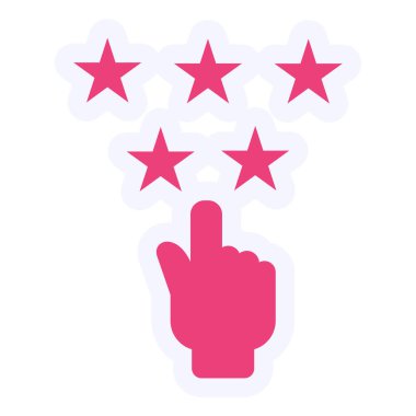 Rating with stars, vector illustration