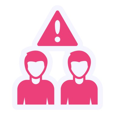 Avoid Crowds Vector Glyph Icon Design