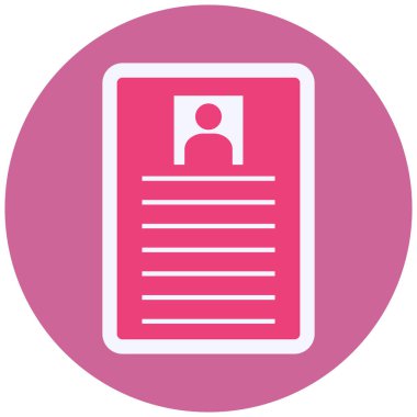 cv. web icon simple illustration. Resume 