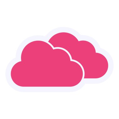 Bulut simgesi, vektör illüstrasyonu