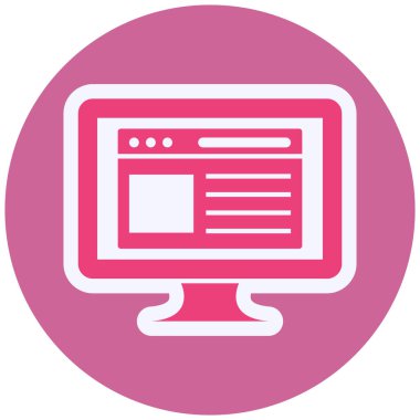 Tarayıcı. Web simgesi basit illüstrasyon