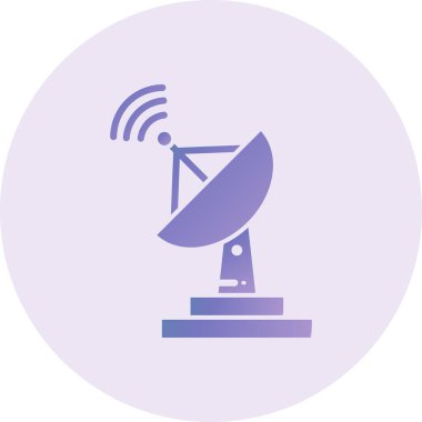 uydu anten simgesi, vektör illüstrasyonu 