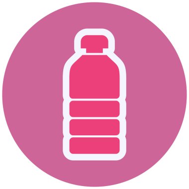 vector plastic bottle flat icon